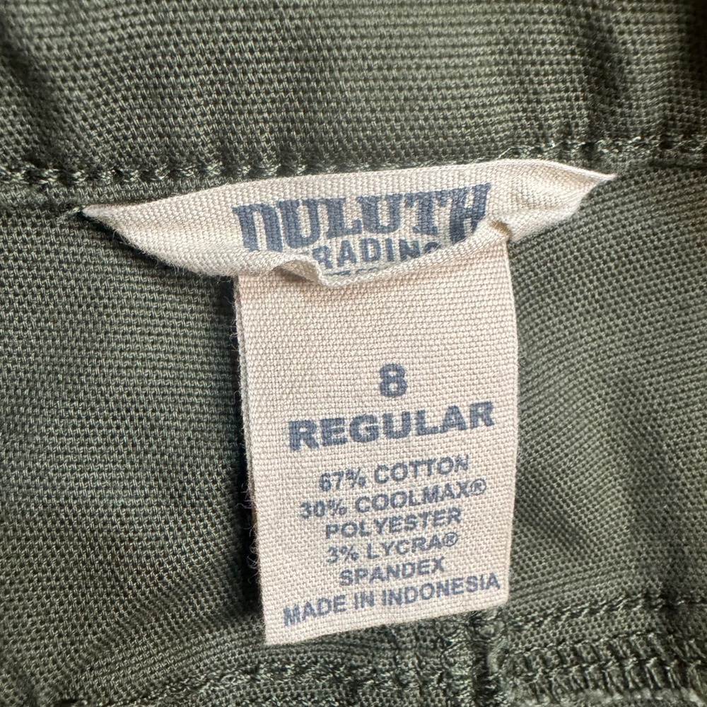 Duluth Trading Co Womens Size 8 Work Utility Pants Olive Green‎ Cotton Blend - Picture 6 of 9